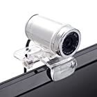 Cimkiz USB 2.0 HD Webcam,Web Cam with MIC Clip-on Degree for Desktop Skype Computer PC Laptop Transparent A860 360