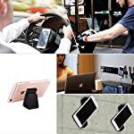 Cell Phone Stand | iPhone 7 Plus Stand | iPhone X Car Holder,iPhone Sticky Pad for all Android Smartphone and iPhone,Gel Pads,Nano Pad,Stick to Anywhere (Black- 2 Units)