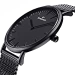 Tonnier Black Stainless Steel Slim Men Watch Quartz Watch