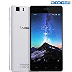 Unlocked Smartphones, DOOGEE X5 Dual Sim GSM International Phone – 5.0″ HD IPS Display – Android 6.0 – Quad Core – 1GB RAM+8GB ROM – 5MP Camera, Unlocked Cell Phones, White (no ads) MT6580