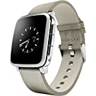 Pebble Time Steel Smartwatch for Apple/Android Devices – Silver