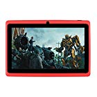 7Inches Tablet PC HD Touchscreen Mic WIFI Android 4.4 Octa Core Quad Core Tablet PC 8GB Dual Camera Wifi ,Support Games, Skype ,MSN ,Facebook, Twitter, etc (Red)