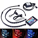 LEDdess Full Kit RGB LED Strip Computer Lighting via Magnet with 24 key Remote Controller for Desktop Computer Case Mid Tower Full Tower (5050 SMD 2pcs 18leds 30cm, R Series)