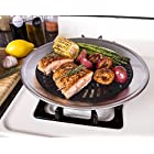 Kitchen + Home Stove Top Smokeless Grill Indoor BBQ, Stainless Steel with Double Coated Non Stick Surface