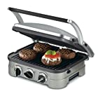 Cuisinart GR-4N 5-in-1 Griddler, Silver, Black Dials